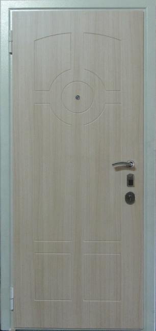 Металлический дверной блок с наружной и внутренней отделкой дверного полотна МДФ