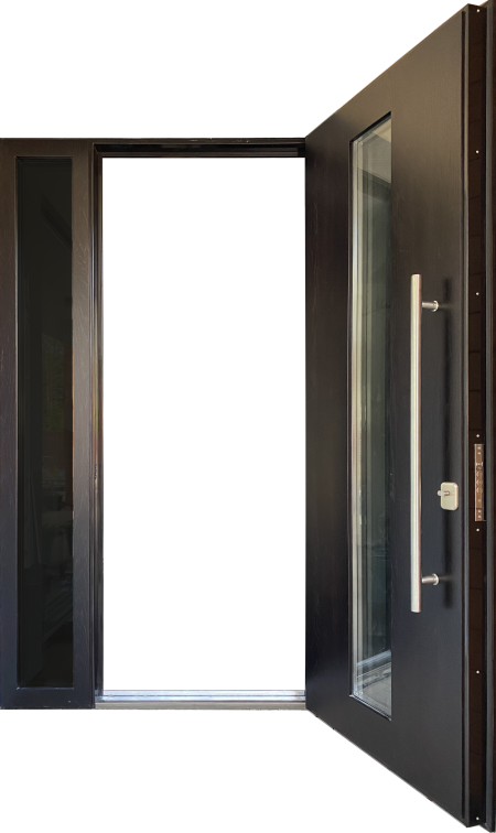 Дверь Quadro с фрамугами и стеклопакетом
