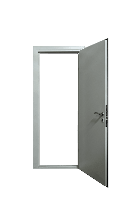 Дверь с полимерным покрытием RAL 7040